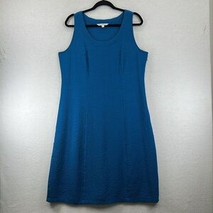 TravelSmith Women’s Midi Sheath Dress Size 14 Blue